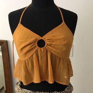 Orange halter top